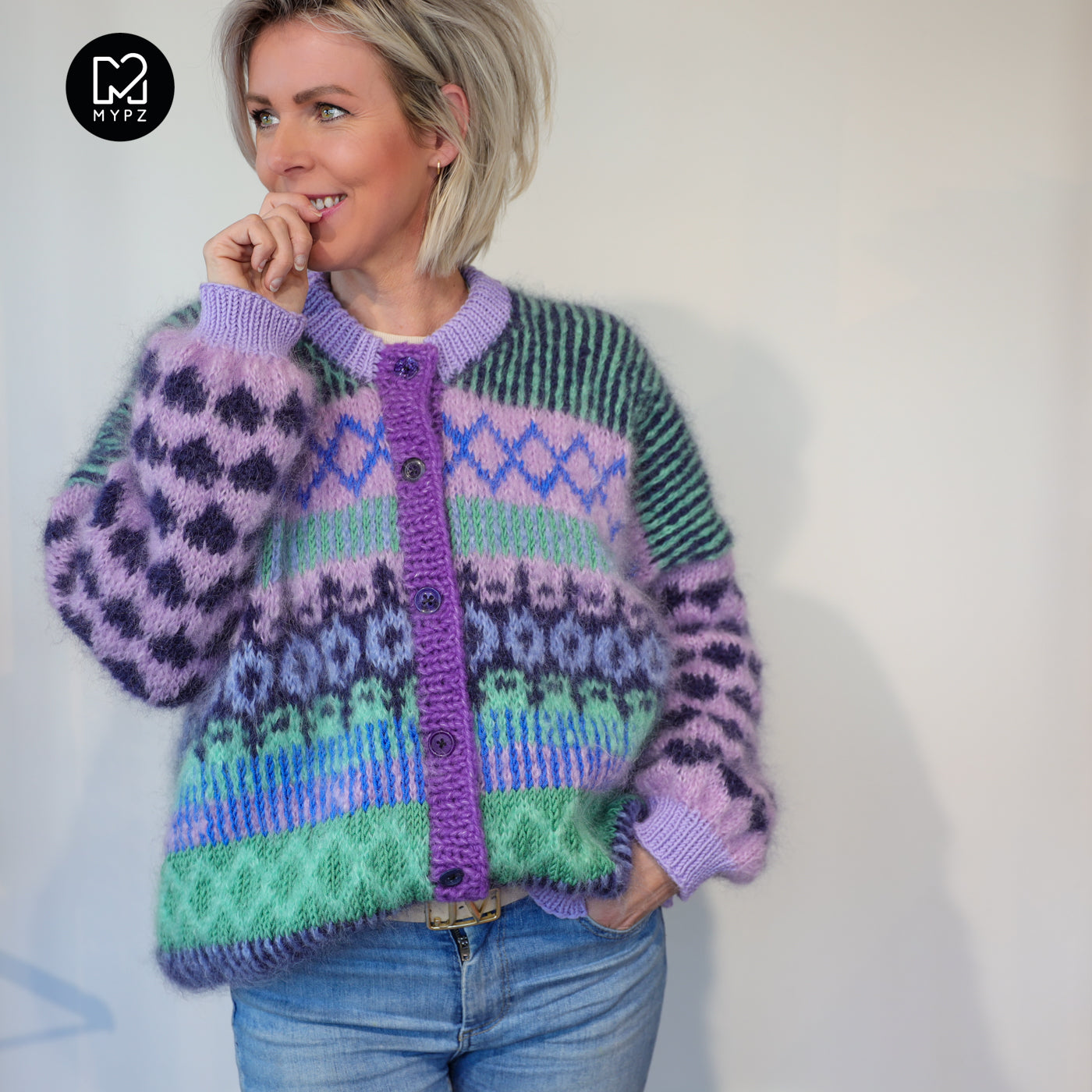 Knitting Kit – MYPZ Cardigan True Blue No6 (ENG-NL-DE)