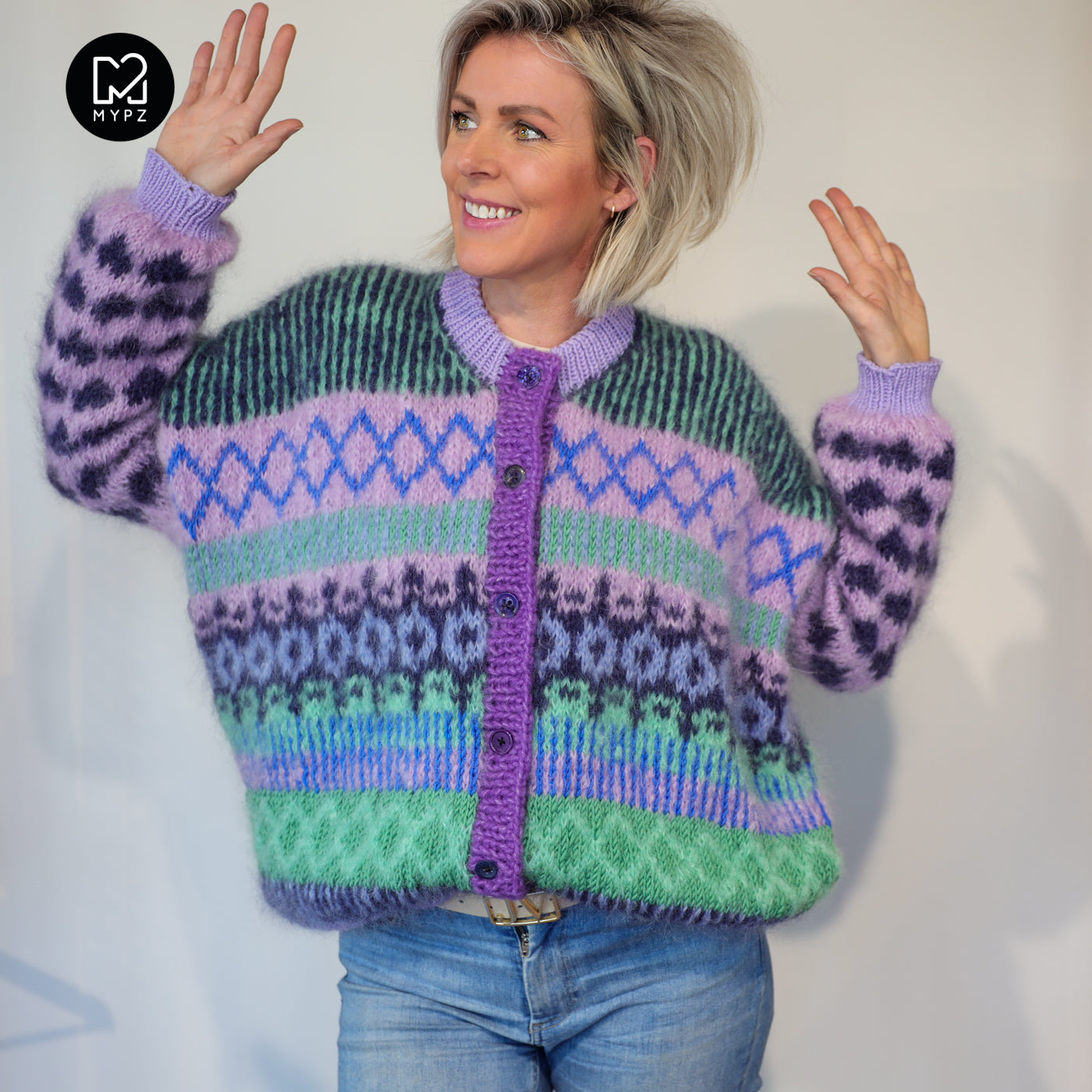 Knitting Kit – MYPZ Cardigan True Blue No6 (ENG-NL-DE)