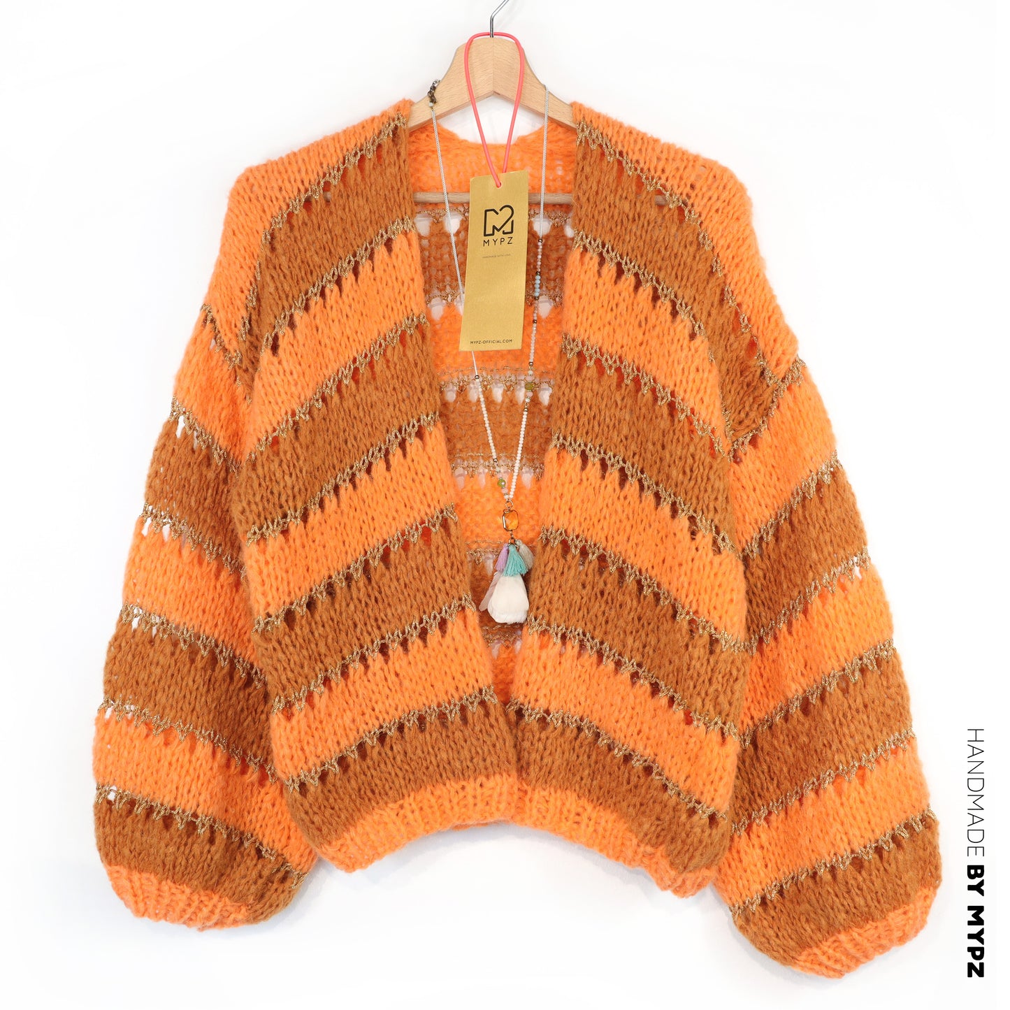 Knitting kit – MYPZ Light Alpaca Cardigan Golden Flow No10 (ENG-NL-DE)