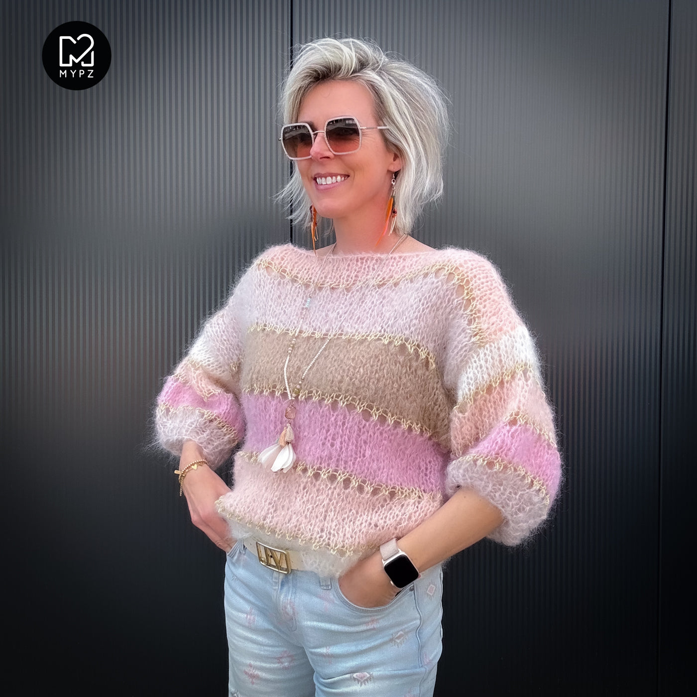 Knitting kit – MYPZ Basic Light Mohair Top Beige No10 (ENG-NL-DE-FR)