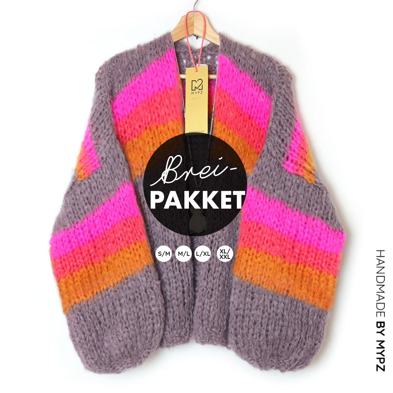 Knitting Kit – MYPZ Chunky Mohair Cardigan Fluffy Cloud No.15 (ENG-NL)