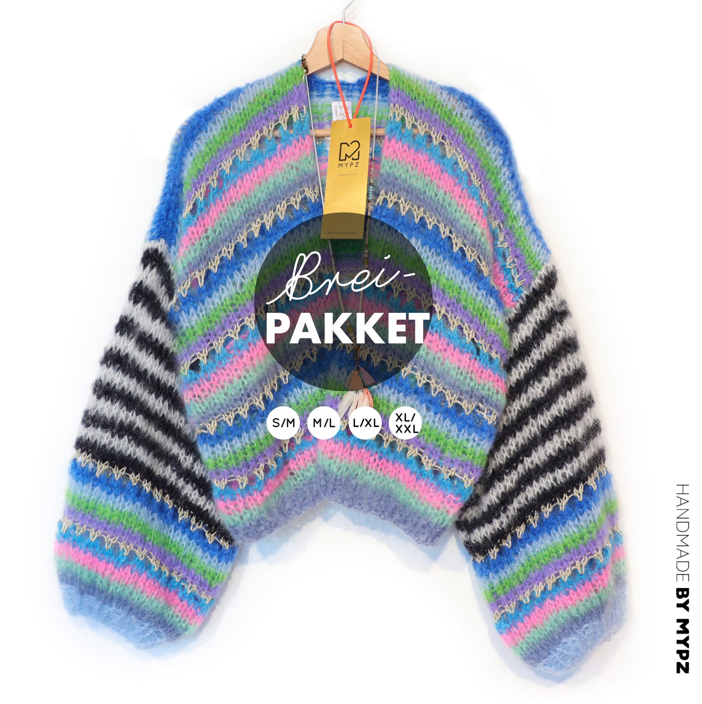 Knitting kit – MYPZ Light Mohair Cardigan Beverly No10 (ENG-NL-DE)