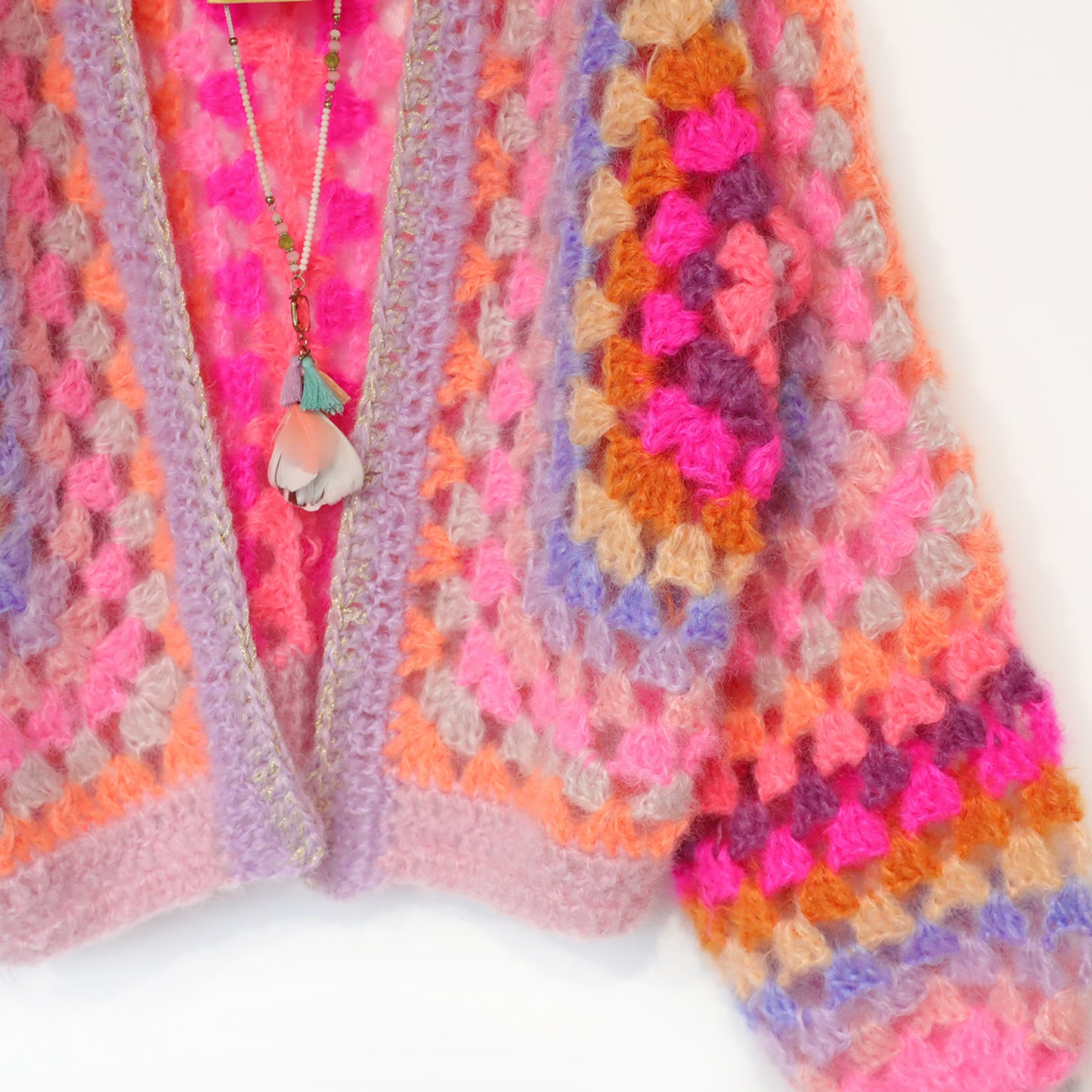 Crochet kit - MYPZ Hexagon Cardigan Pink Vibes (ENG-NL-DE-FR)