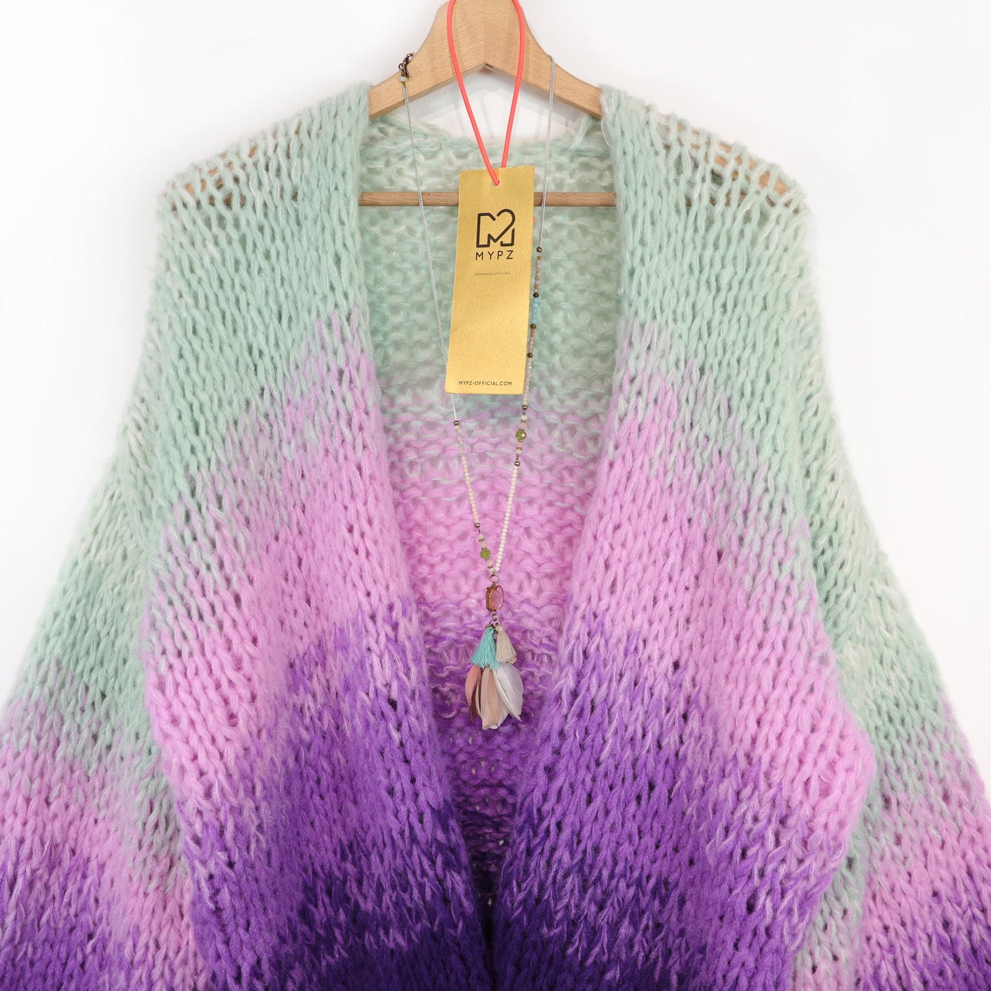 MYPZ Chunky Alpaca Cardigan Desert Bloom