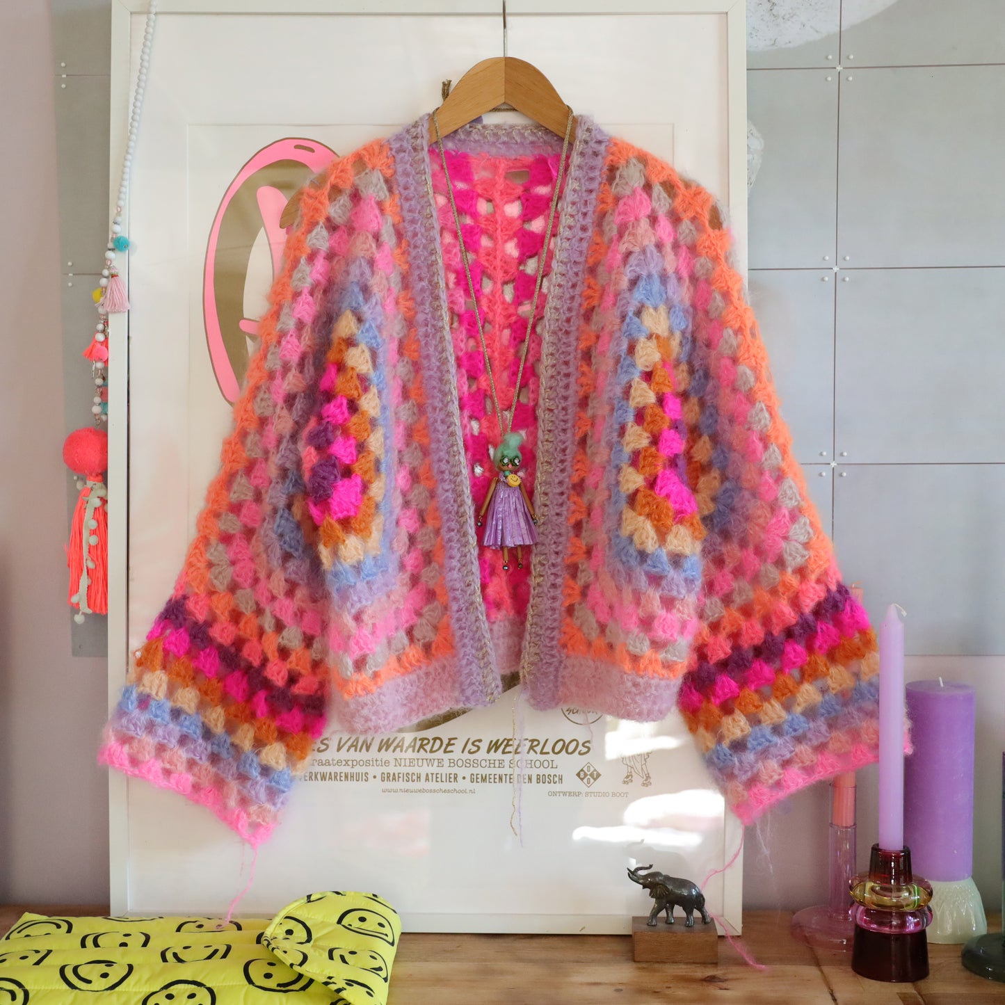 Crochet pattern - MYPZ Hexagon Cardigan Pink Vibes (ENG-NL-DE)