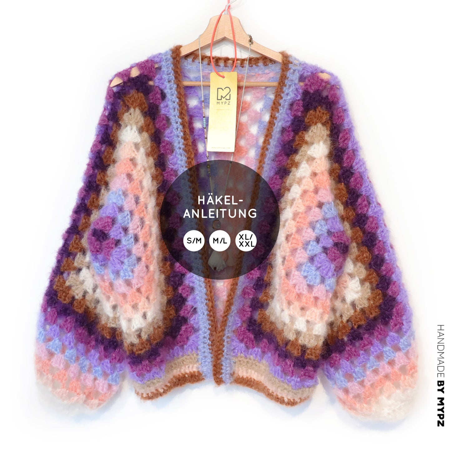 Crochet pattern - MYPZ Hexagon Cardigan Elise (ENG-NL-DE)