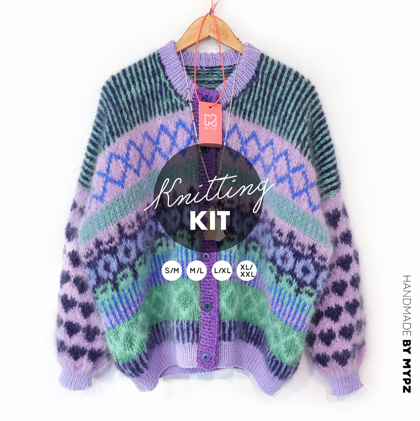 Knitting Kit – MYPZ Cardigan True Blue No6 (ENG-NL-DE)