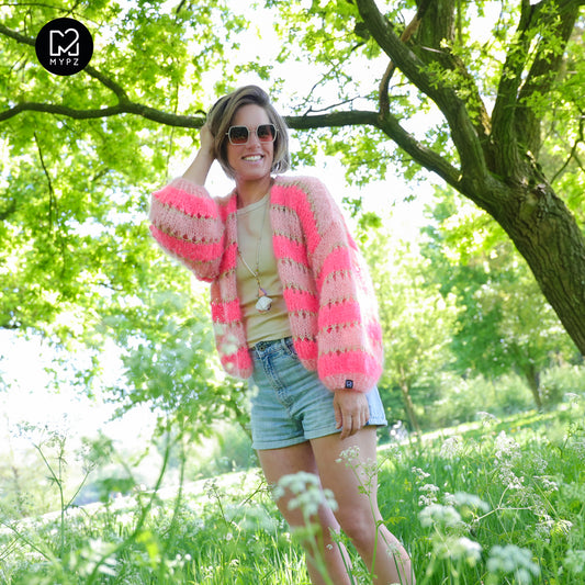 Knit pattern – MYPZ Short Light Mohair Cardigan Summerflow No10 (ENG-NL-DE-FR-ES)