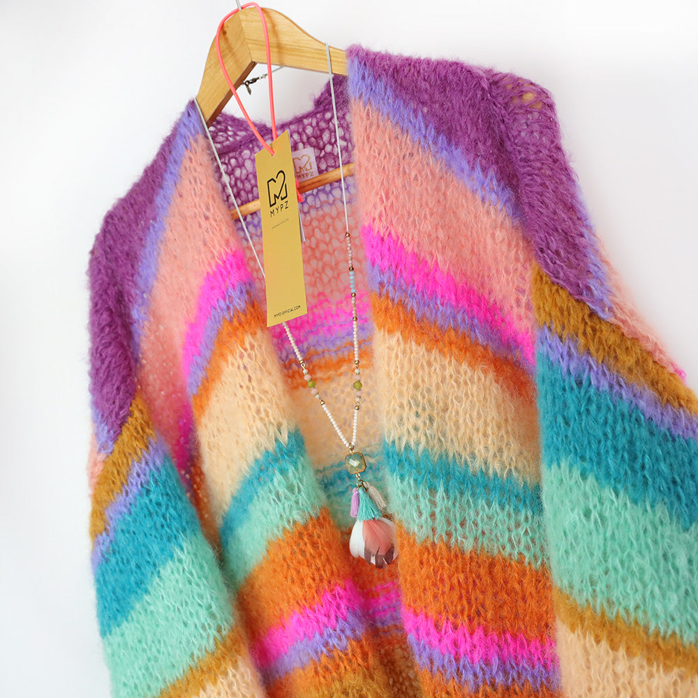 Design your own kit - MYPZ Basic Light Mohair Cardigan Crystal No10 (ENG-NL-DE)
