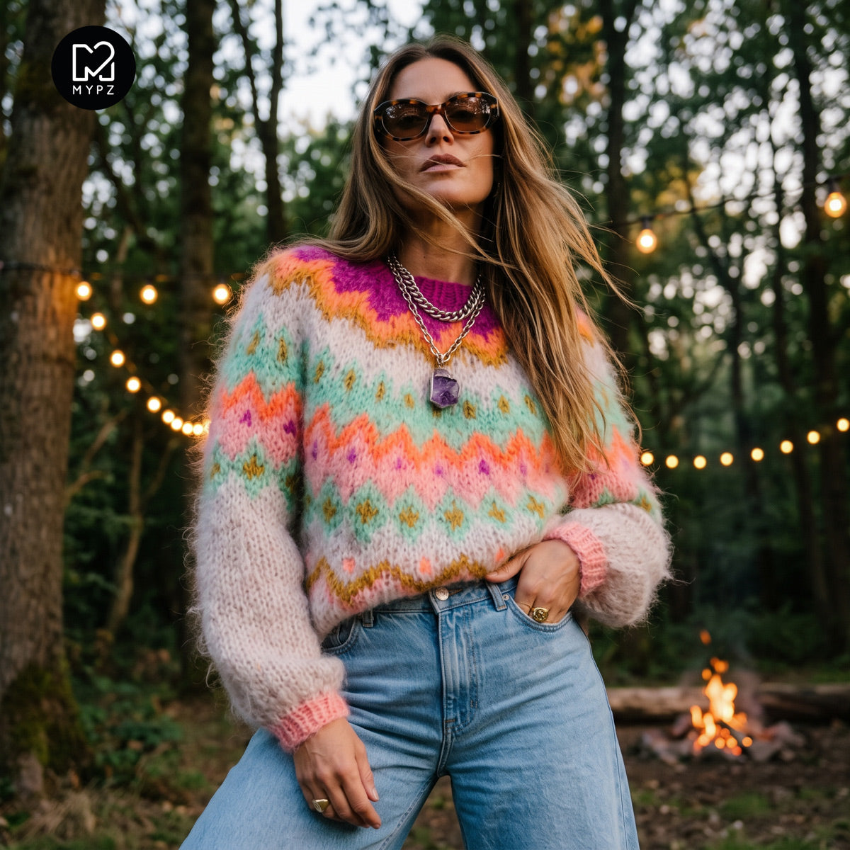 Knit pattern – MYPZ Chunky Topdown Mohair Pullover Snowberry No.12 (ENG-DE-NL-ES-FR-IT-DA-SV-NO)