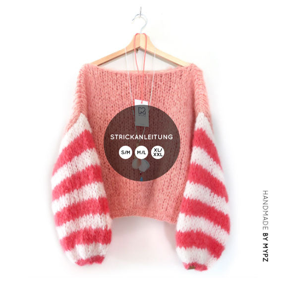 Knit pattern – MYPZ basic chunky mohair pullover Bliss for beginners NO.15 (ENG-NL-DE)