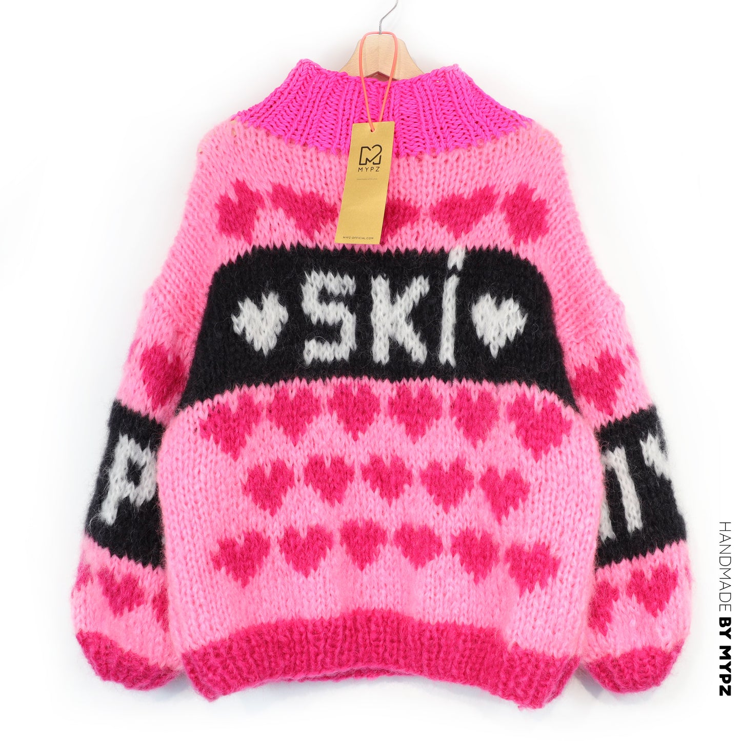 Knitting Kit – MYPZ Chunky Mohair Ski Love Pullover Pink No.9 (ENG-NL-DE)