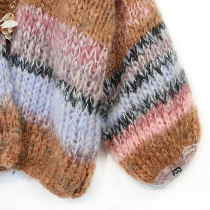 Knitting Kit – MYPZ Chunky Mohair Cardigan Walnut No.15 (ENG-DE-NL-ES-FR-IT-DA-SV-NO)