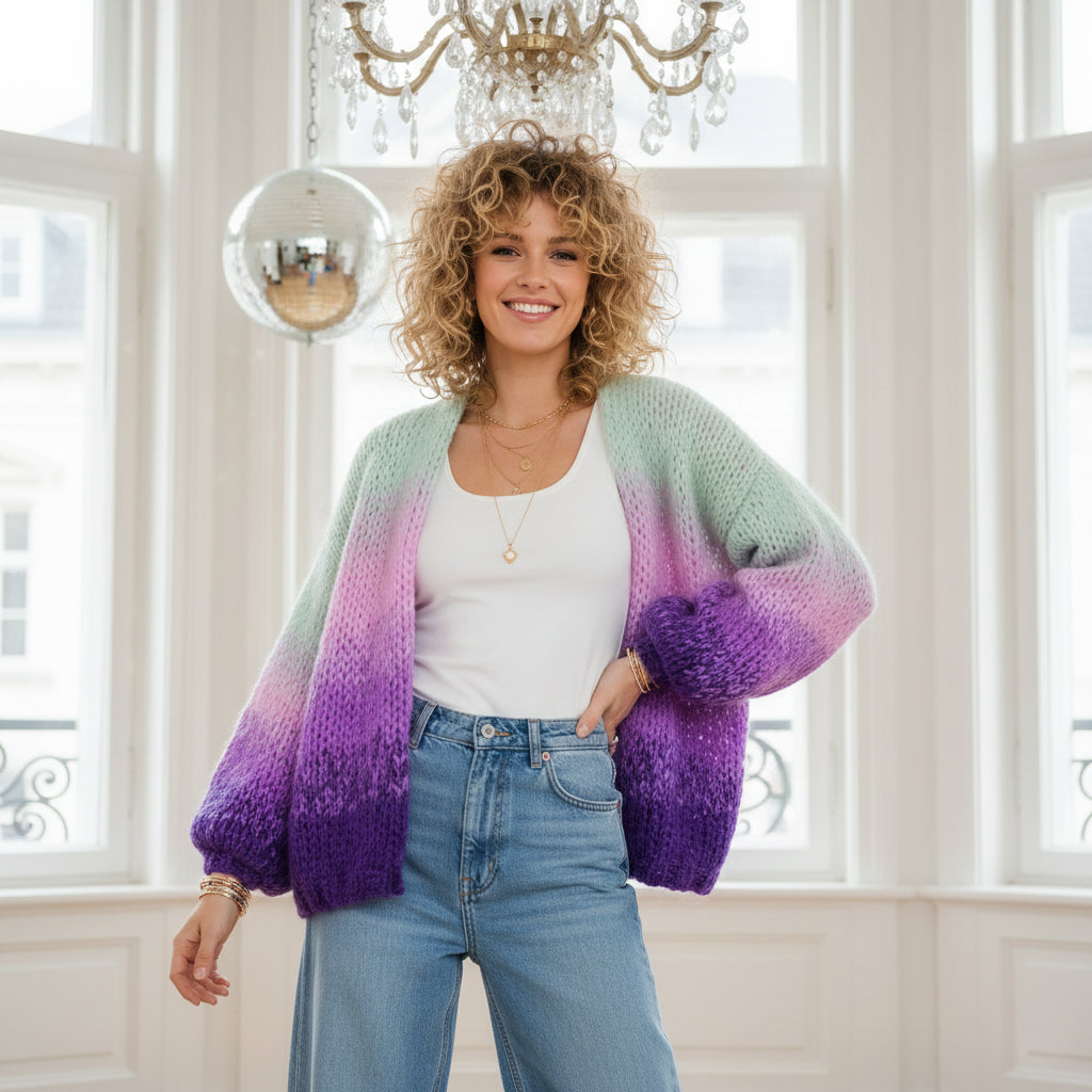 Knitting Kit – MYPZ Chunky Alpaca Cardigan Desert Bloom No.15 (ENG-NL-DE)