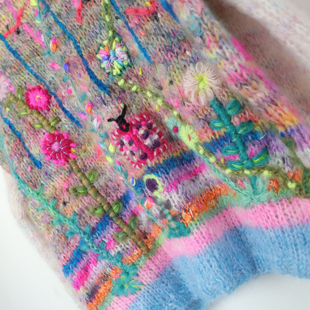 MYPZ Chunky Mohair Cardigan Flowerfields