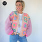 MYPZ Chunky Mohair Granny square cardigan Marshmallow