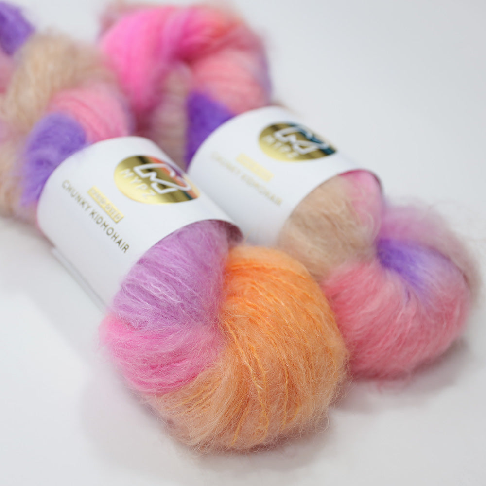 MYPZ Chunky kidmohair – hand-dyed Tulips