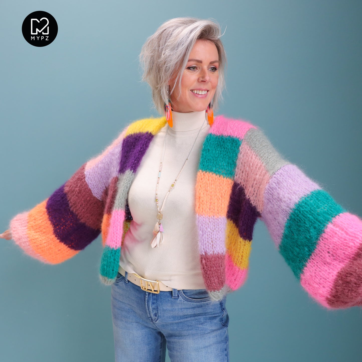 Knit pattern – MYPZ Short Light Mohair Cardigan Harper No10 (ENG-NL-DE)