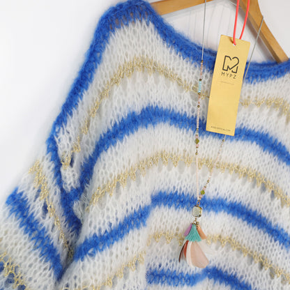 Knitting kit – MYPZ Light Mohair Azure Top  No10 (ENG-NL-DE)