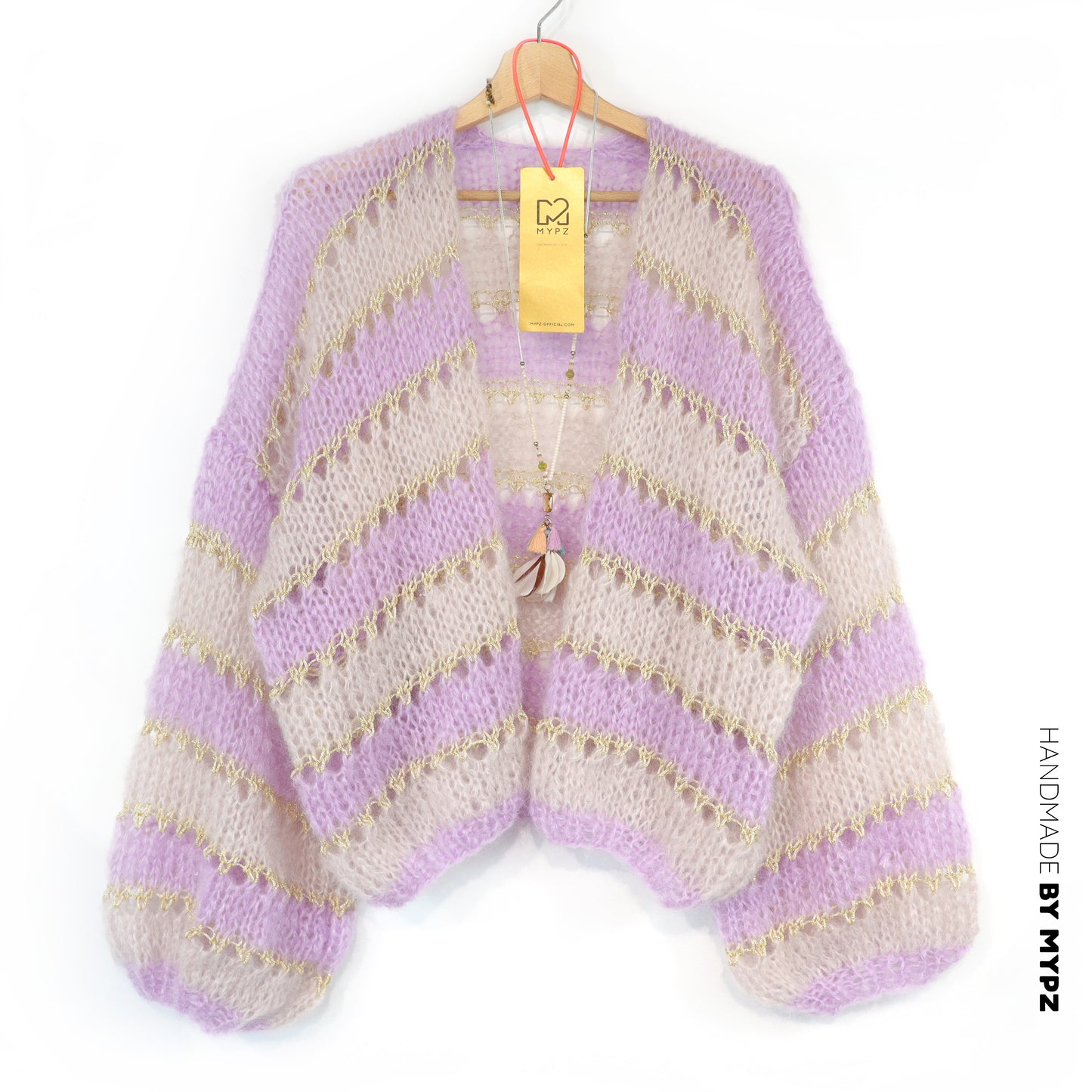 Knitting kit – MYPZ Short Light Mohair Cardigan Macha No10 (ENG-NL-DE-FR-ES)