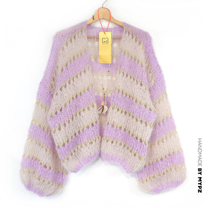 Knitting kit – MYPZ Short Light Mohair Cardigan Macha No10 (ENG-NL-DE-FR-ES)