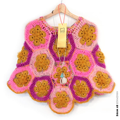 Crochet pattern - MYPZ Poncho Pecan (ENG-DE-NL-ES-FR-IT-DA-SV-NO)