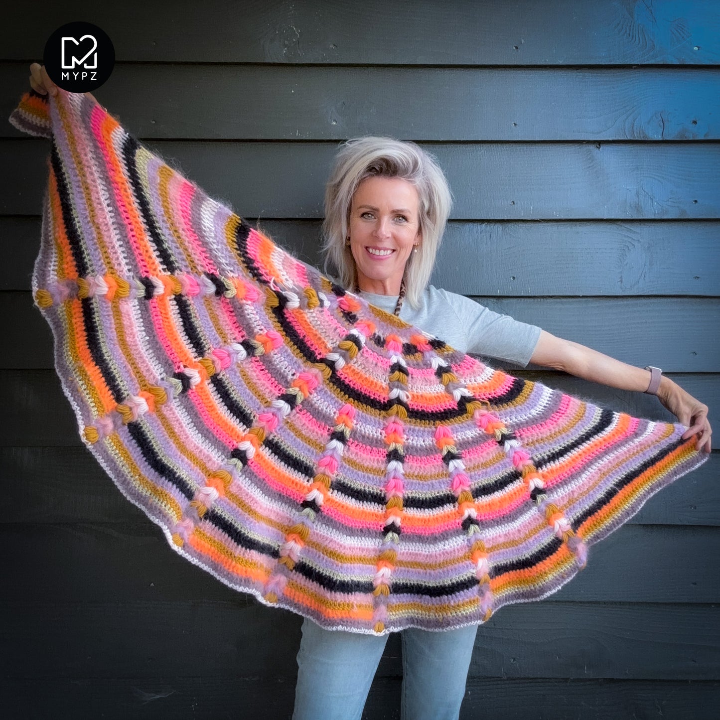 Crochet kit - MYPZ Boho shawl CROCHET ALONG (ENG-NL-DE-FR-ES)