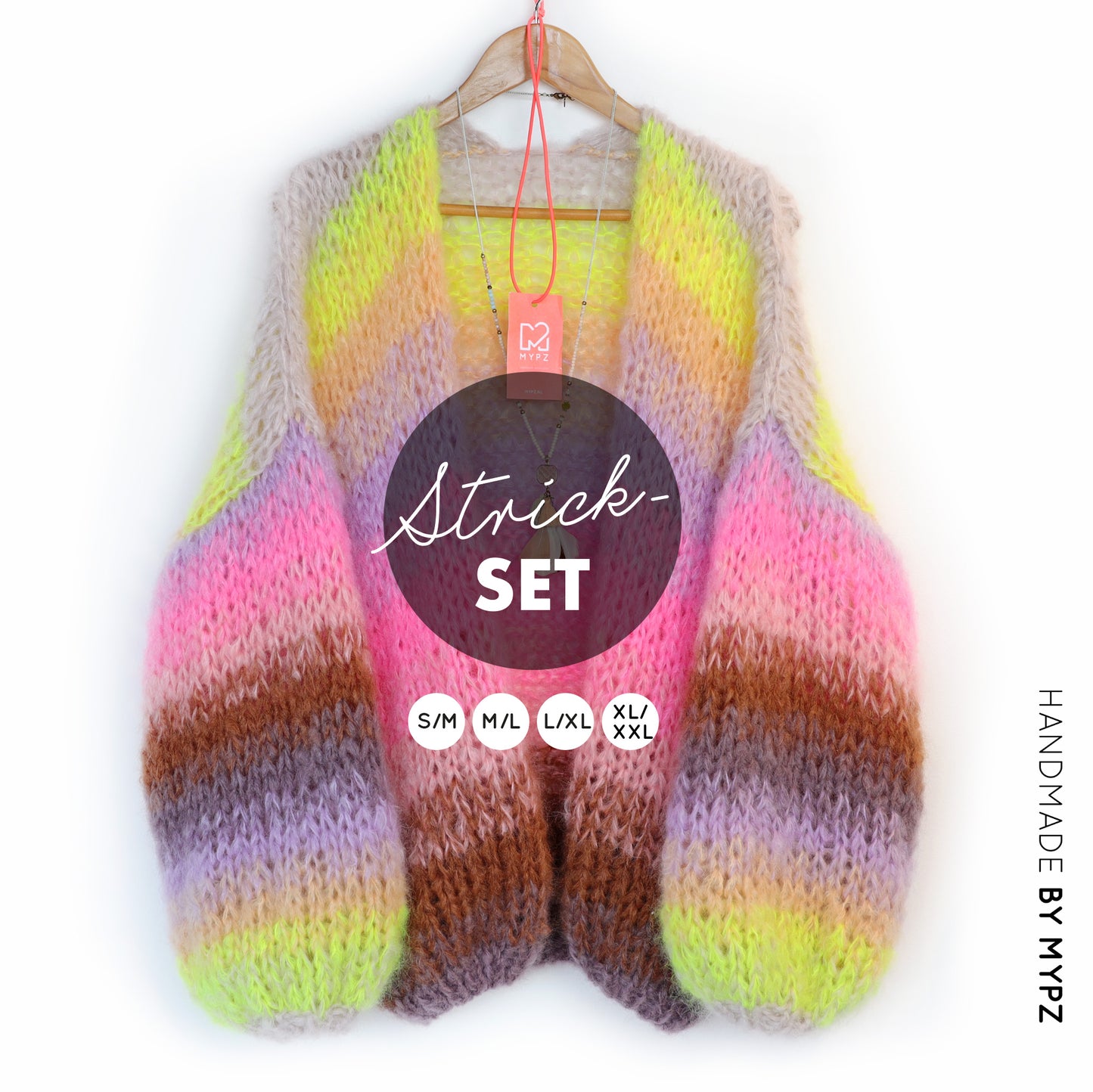 Knitting Kit – MYPZ Chunky Mohair Cardigan Sydney No.15 (ENG-NL-DE)