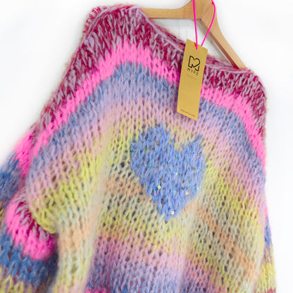 Knitting Kit – MYPZ Short Chunky Alpaca-Mohair Pullover Sunset Rave No15 (ENG-NL-DE)