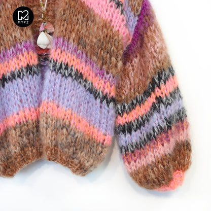 Knitting Kit – MYPZ Chunky Mohair Cardigan Tiger No.15 (ENG-NL-DE)