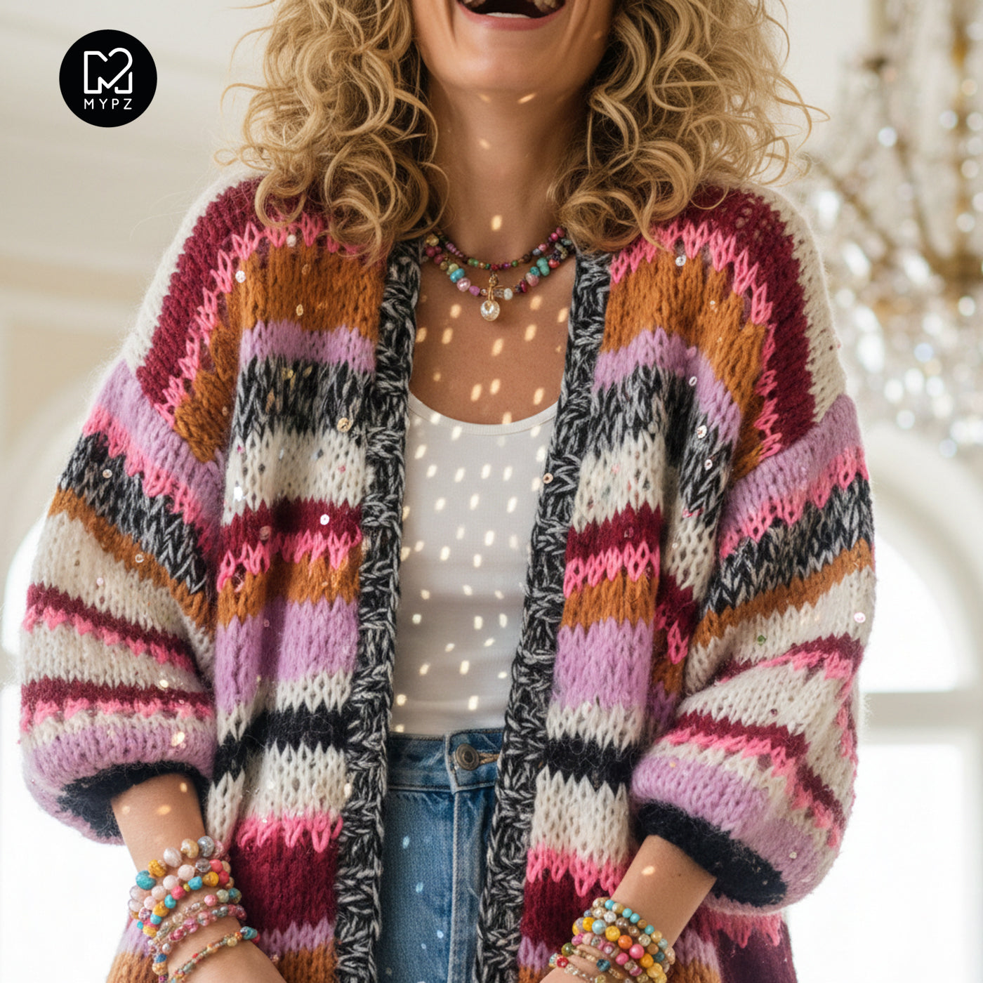Knitting kit – MYPZ Light Alpaca Cardigan Twinkle Berry No10 (ENG-NL-DE)