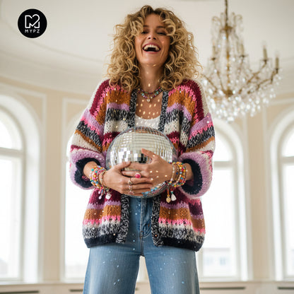 Knitting kit – MYPZ Light Alpaca Cardigan Twinkle Berry No10 (ENG-NL-DE)