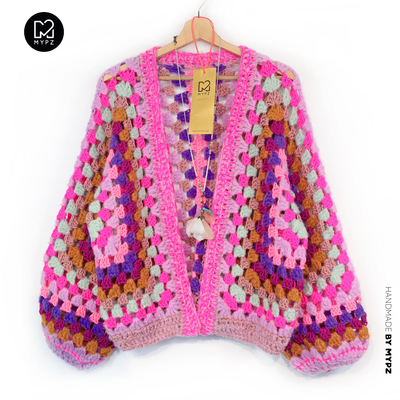 Crochet kit - MYPZ Hexagon Cardigan Violet Pop (ENG-NL-DE)