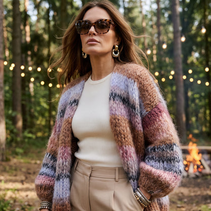 Knitting Kit – MYPZ Chunky Mohair Cardigan Walnut No.15 (ENG-DE-NL-ES-FR-IT-DA-SV-NO)