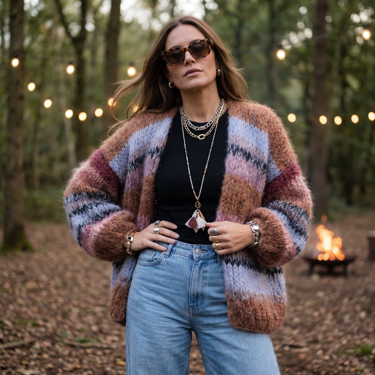 Knitting Kit – MYPZ Chunky Mohair Cardigan Walnut No.15 (ENG-DE-NL-ES-FR-IT-DA-SV-NO)