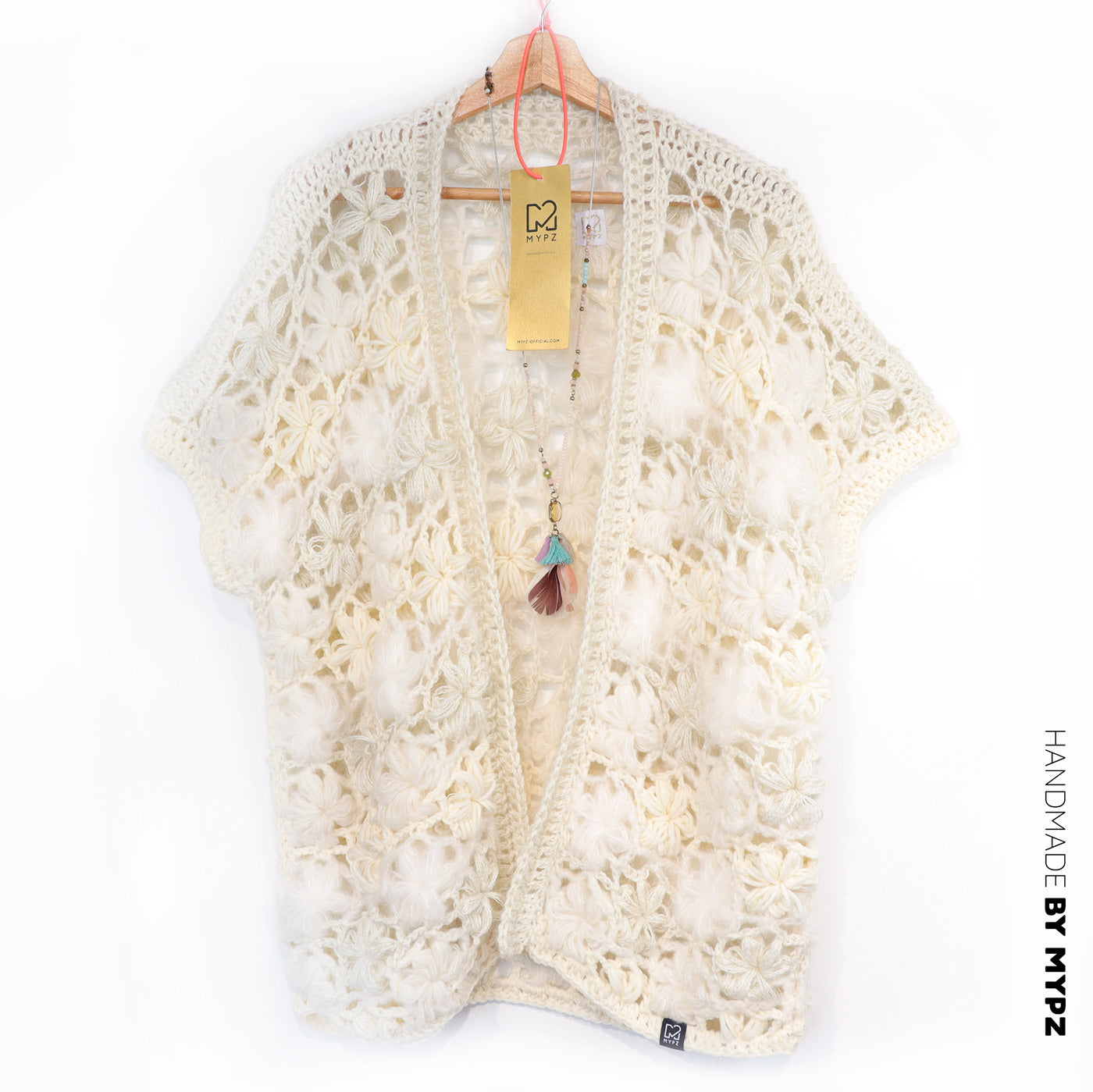 Crochet pattern - MYPZ Wildflower cardigan Shades of White (ENG-NL-DE-FR-ES)