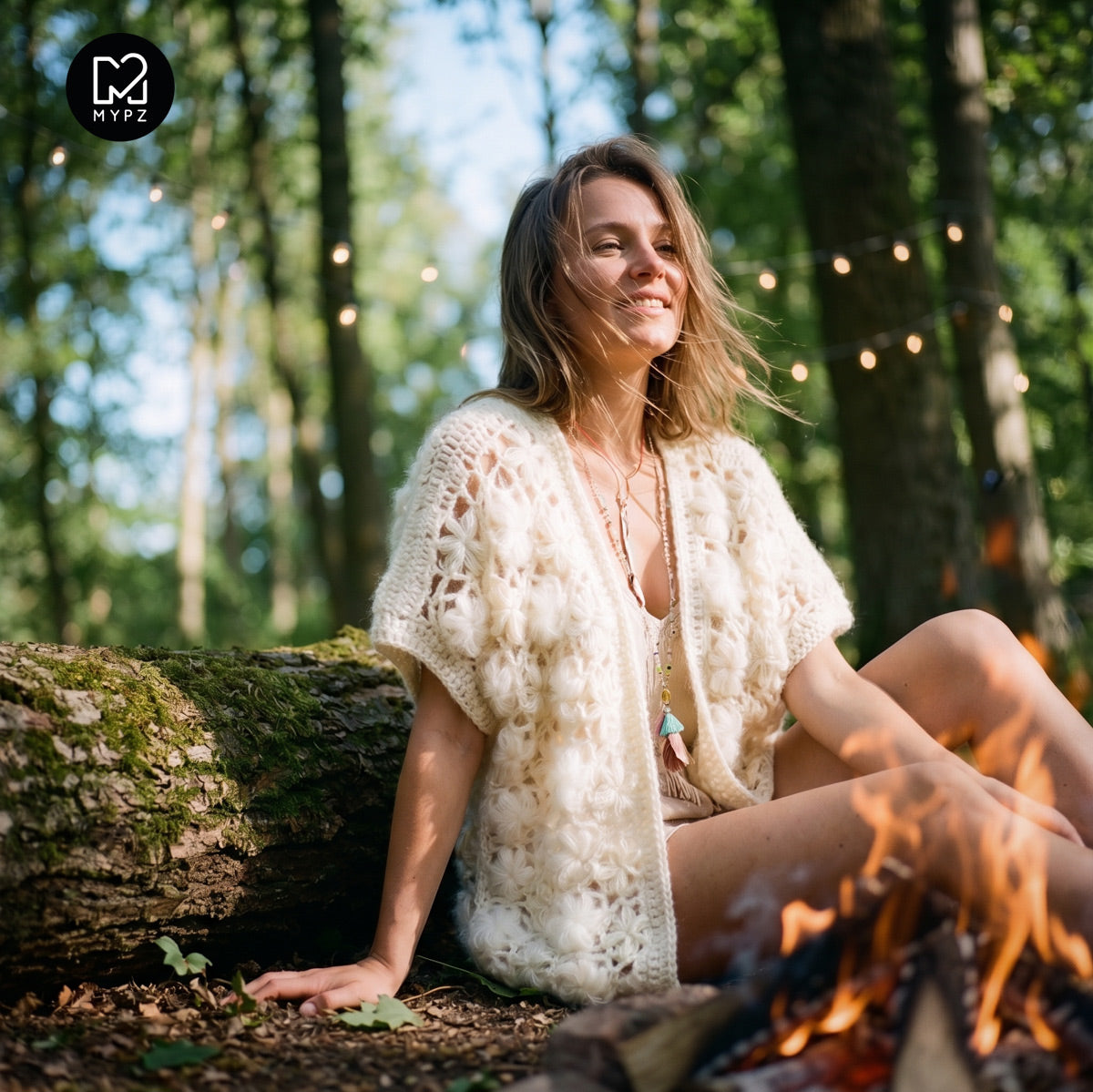 Crochet pattern - MYPZ Wildflower cardigan Shades of White (ENG-NL-DE-FR-ES)