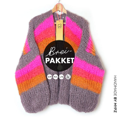 Knitting Kit – MYPZ Chunky Mohair Cardigan Fluffy Cloud No.15 (ENG-NL)