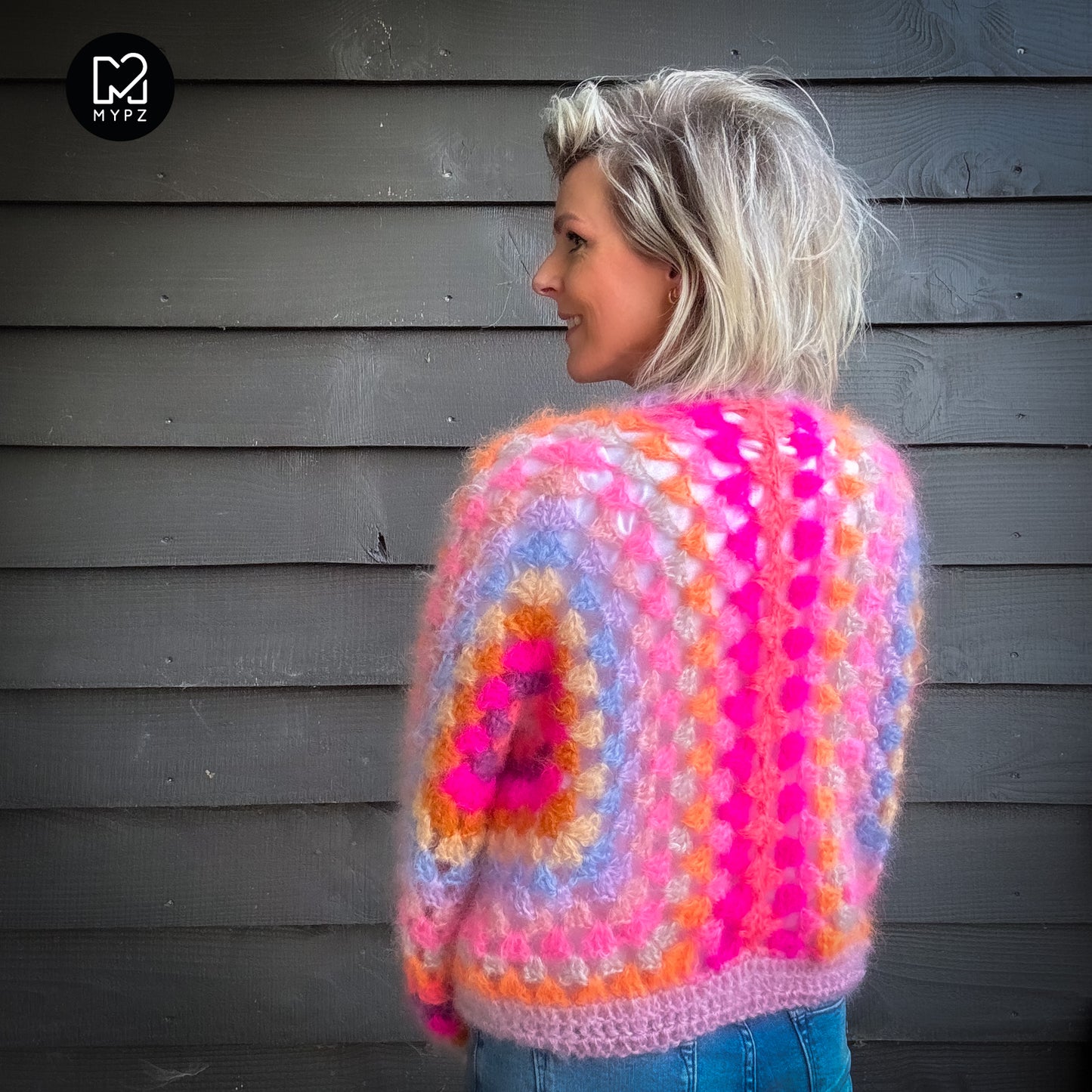 Crochet pattern - MYPZ Hexagon Cardigan Pink Vibes (ENG-NL-DE)