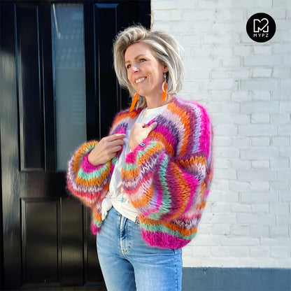 Knitting Kit – MYPZ Short Chunky Mohair Cardigan Lavie No.15 (ENG-NL-ES)