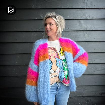 Knitting Kit – MYPZ Chunky Mohair Cardigan Fluffy Cloud No.15 (ENG-NL)