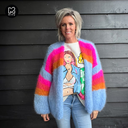 Knitting Kit – MYPZ Chunky Mohair Cardigan Fluffy Cloud No.15 (ENG-NL)