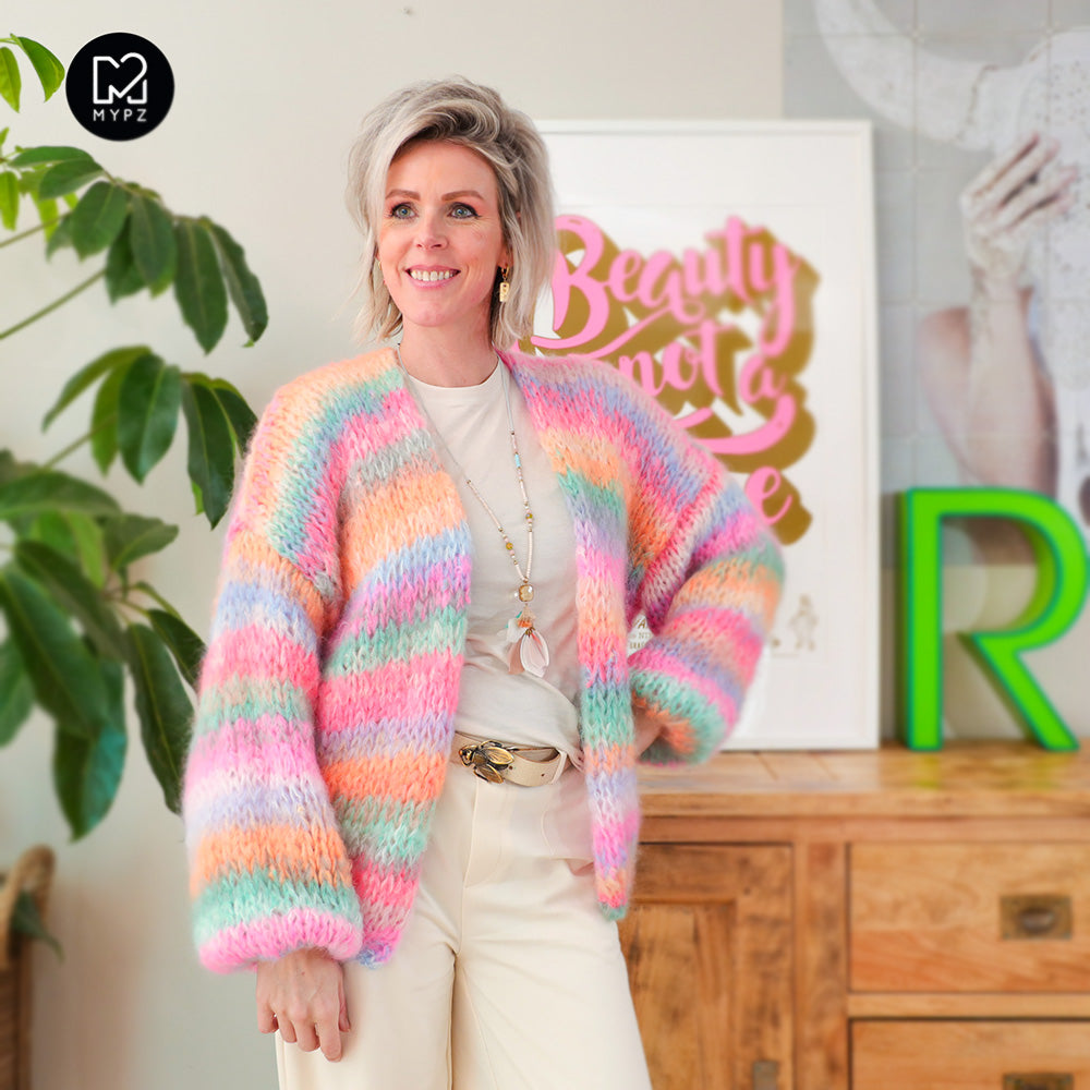 MYPZ Chunky Mohair Cardigan Pastelicious