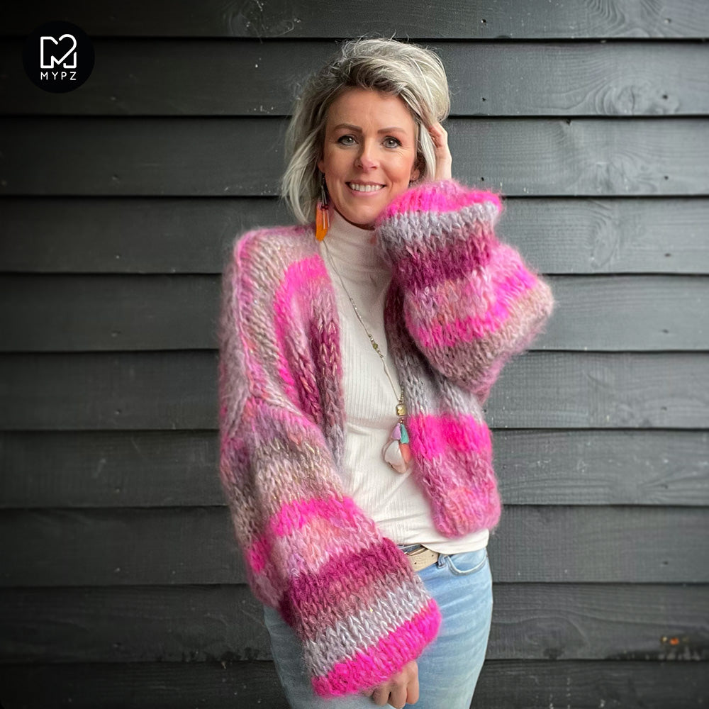 MYPZ Short Chunky Mohair Cardigan Valentine