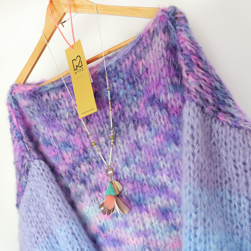 MYPZ Chunky Mohair Pullover Heliotrope