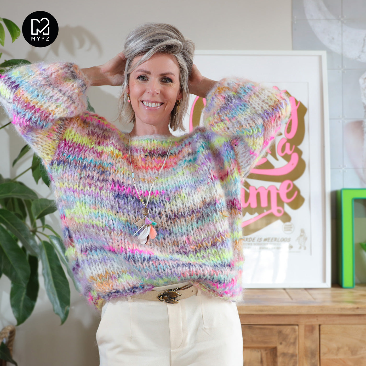 Knitting Kit – MYPZ Basic Chunky Pullover Scrap No15 (ENG-NL-DE)