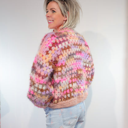Crochet pattern - MYPZ Mohair cardigan Pastel Bloom (ENG-NL-DE)