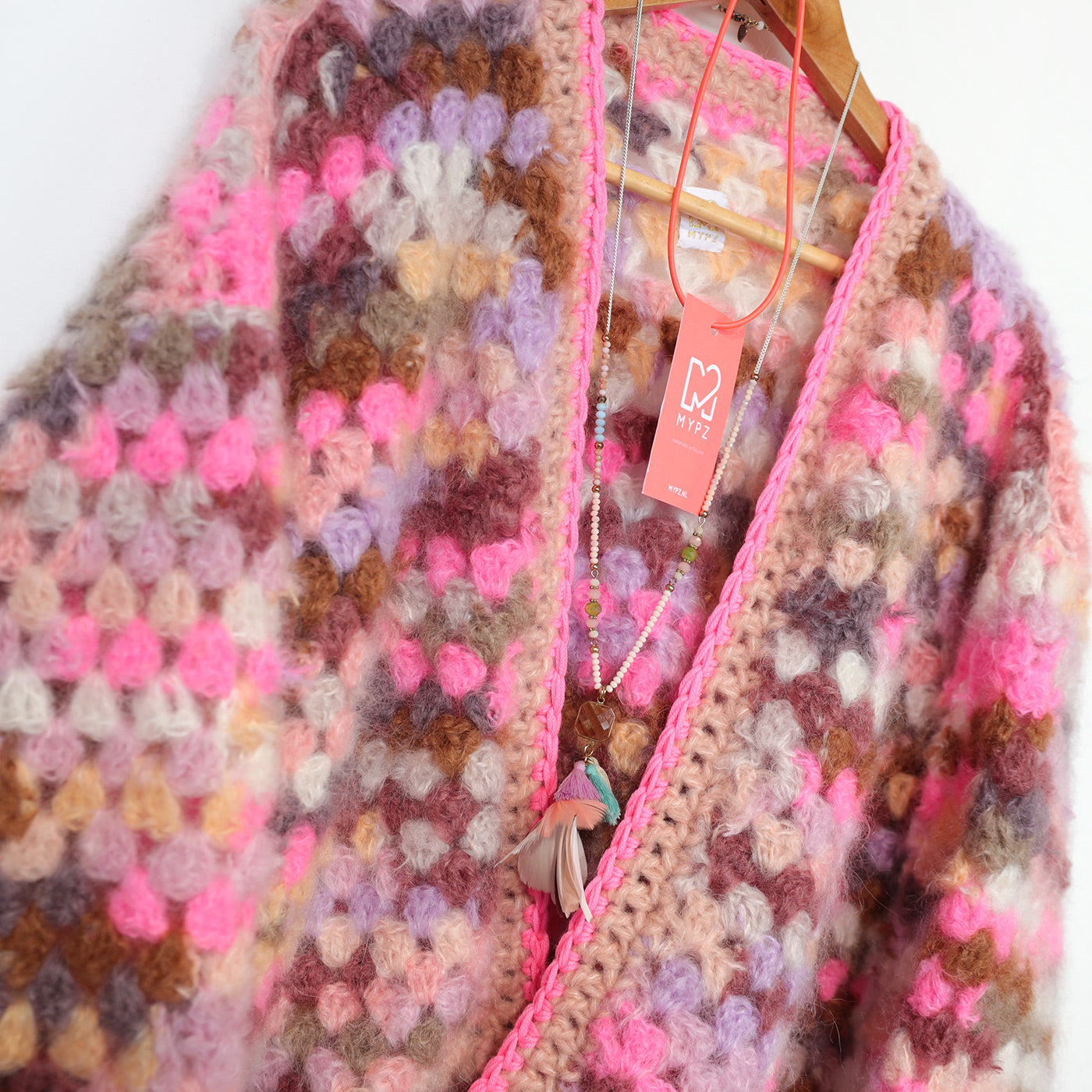 Crochet pattern - MYPZ Mohair cardigan Pastel Bloom (ENG-NL-DE)