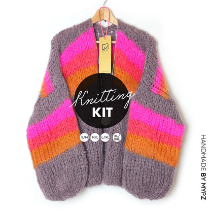 Knitting Kit – MYPZ Chunky Mohair Cardigan Fluffy Cloud No.15 (ENG-NL)