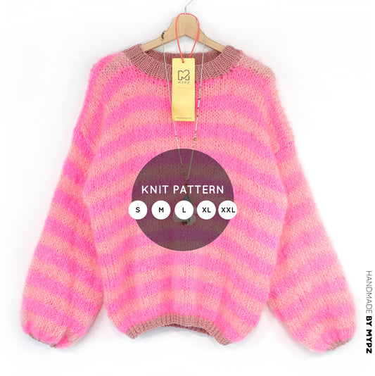 Knit pattern – MYPZ Light Mohair Pullover Sweet Bubblegum No8 (ENG-DE-NL)